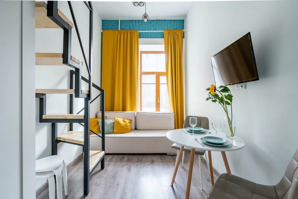 Квартира Квартира Бирюзовый лофт/Cтудия в центре — Санкт-Петербург