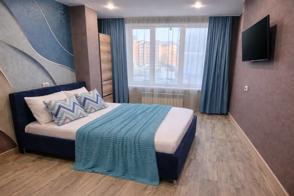 Чисто, уютно, большая кровать, Wi-Fi