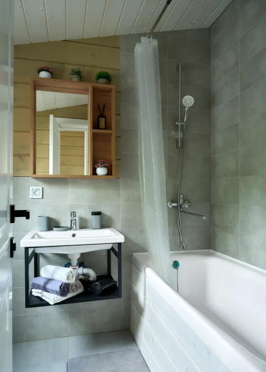 Дом Хвоя с баней с видом на ручей