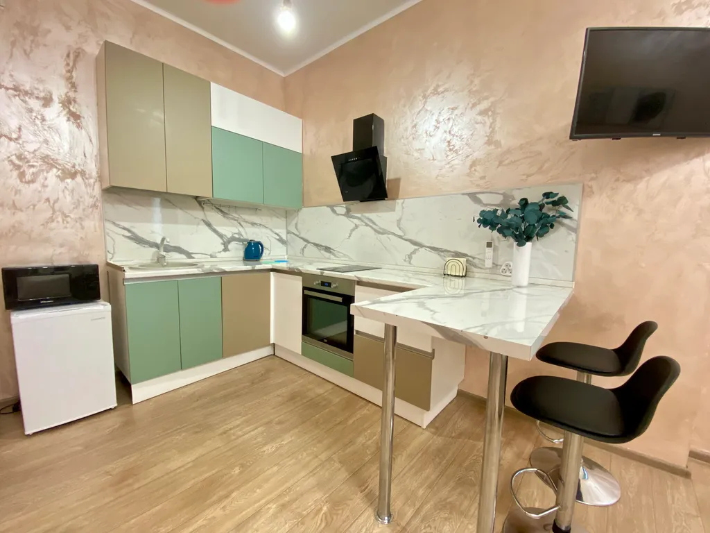 Студия на 25 этаже с видом на город