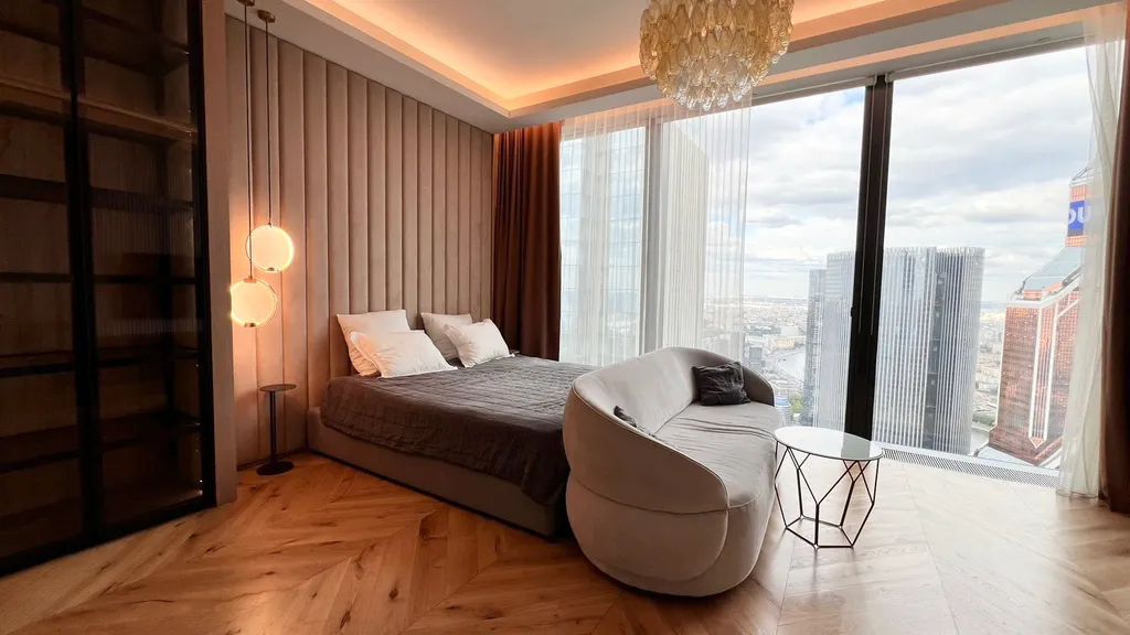 Студия на 58 этаже с видом на Сити