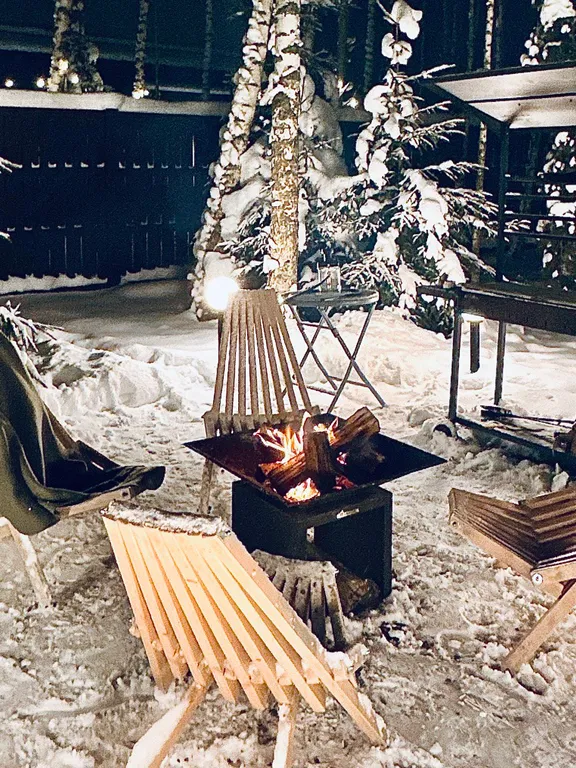 Новый панорамный барнхаус с сауной на лесном участке