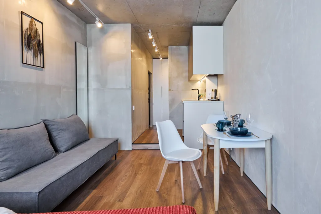 Апартаменты в стиле лофт для семейного отдыха, с проектом для фильмов