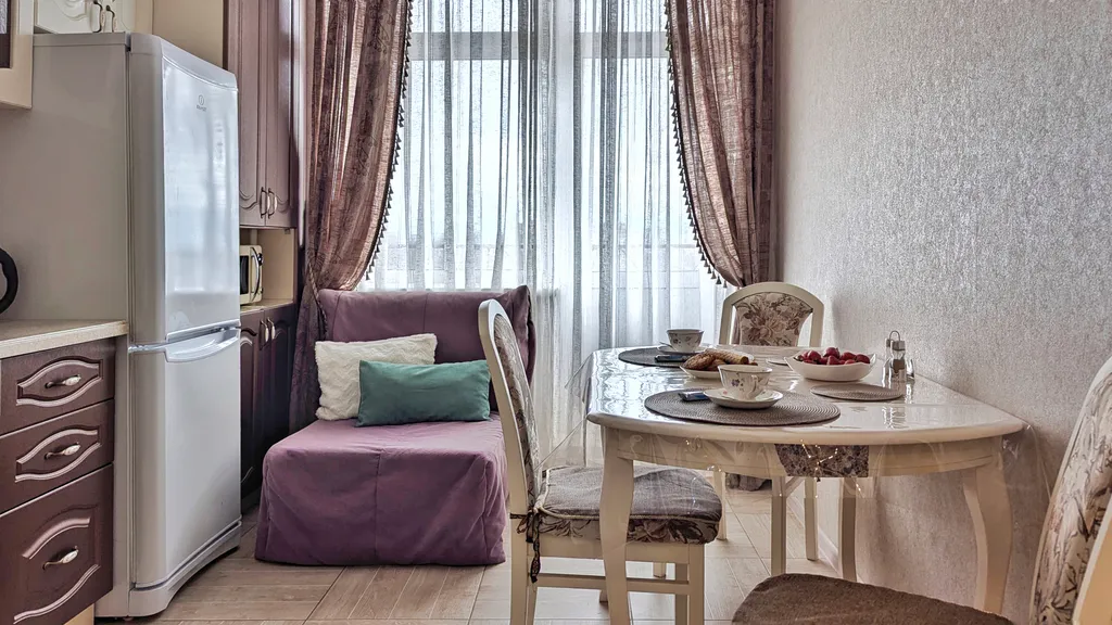 Светлая квартира c открытым балконом