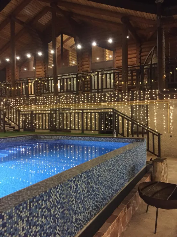 Вилла «Малинка» с теплым бассейном, баней и камином