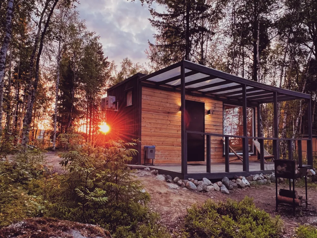 Коттедж Домик на двоих с панорамным окном и видом на Белое море — аренда посуточно в Кемь