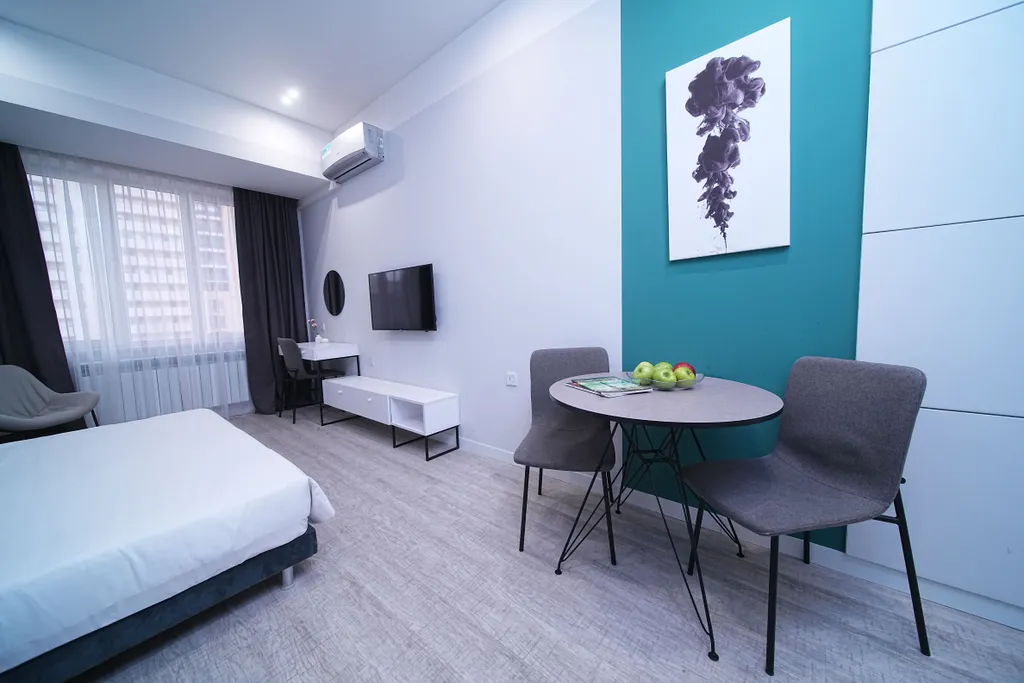 Студия с раздельными кроватями или с одной большой кроватью