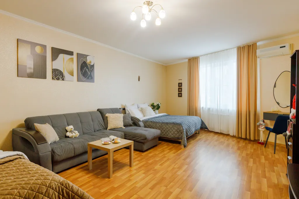 Квартира Современная двухкомнатная квартира с видом на Волгу 110 м — Самара