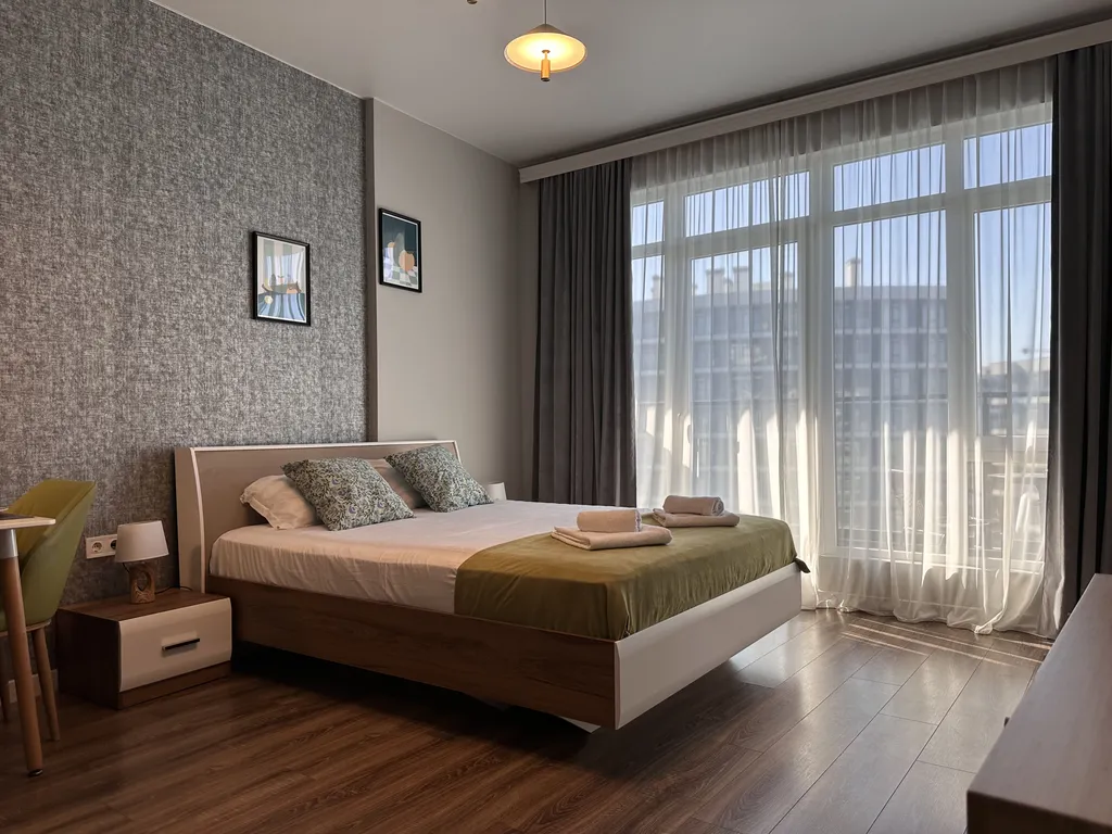 Квартира Солнечная студия 15 этаж, бассейн + парковка, жк white sails — Батуми