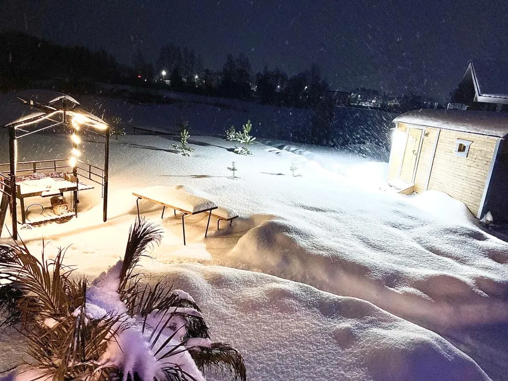 Домик со своим прудом и баней