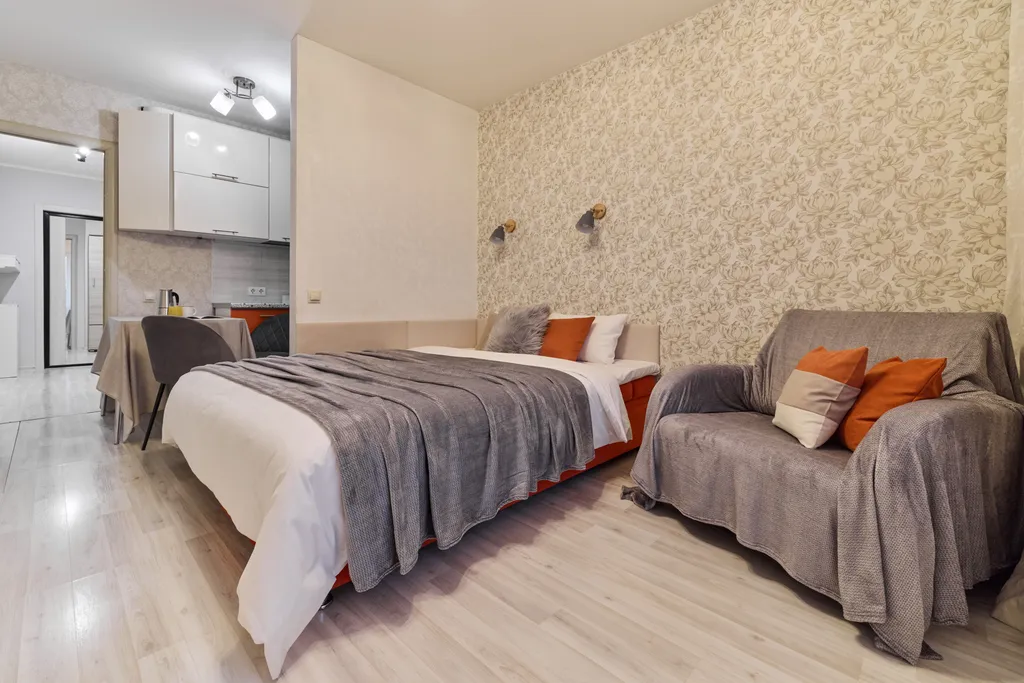 Квартира Квартира Студия с большим балконом у Экспофорума в 5 минутах от аэропорта — Шушары