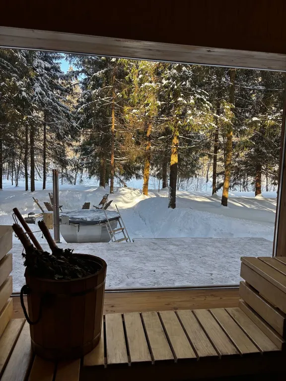 Коттедж Дом с баней и чаном в окружении леса и выходом к реке — Шадрино