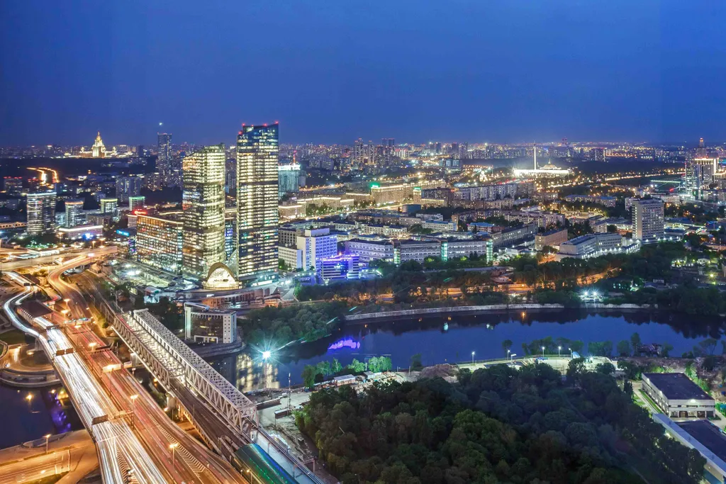 Апартамент в Москва Сити с панорамной ванной