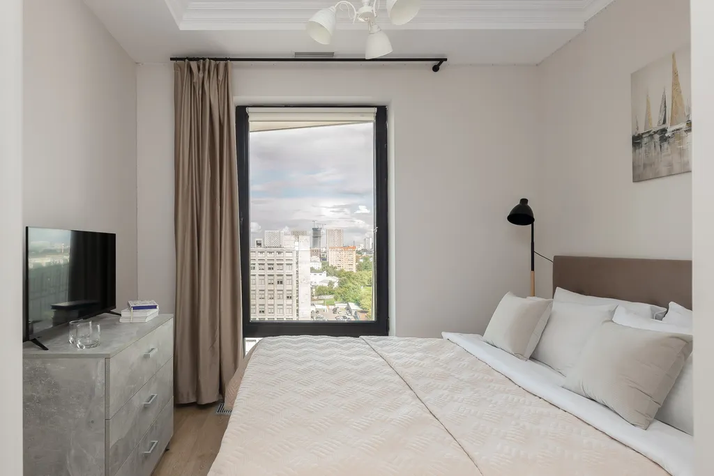 Квартира Квартира Апартамент Metro Suite с панорамным видом в небоскребе бизнес-класса — Москва