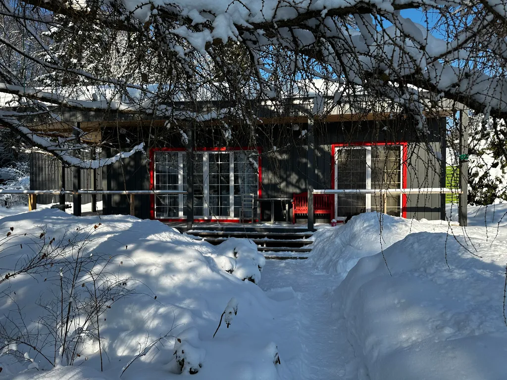 Дача с красными карпами с баней и чаном