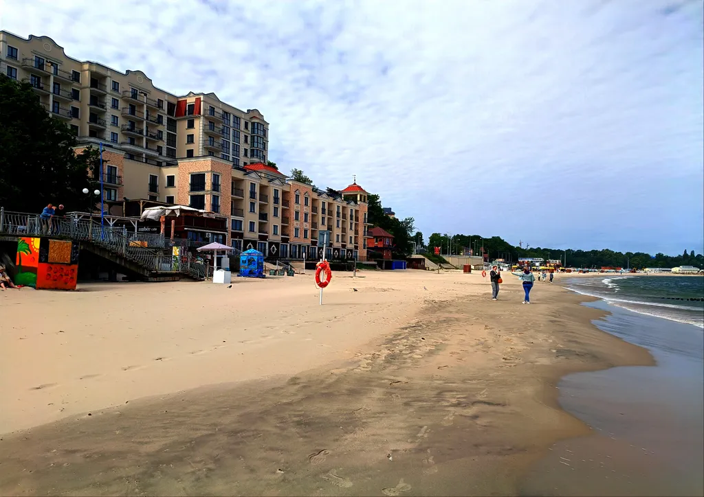 Апартамент BaltMarine с видом на море в доме на пляже