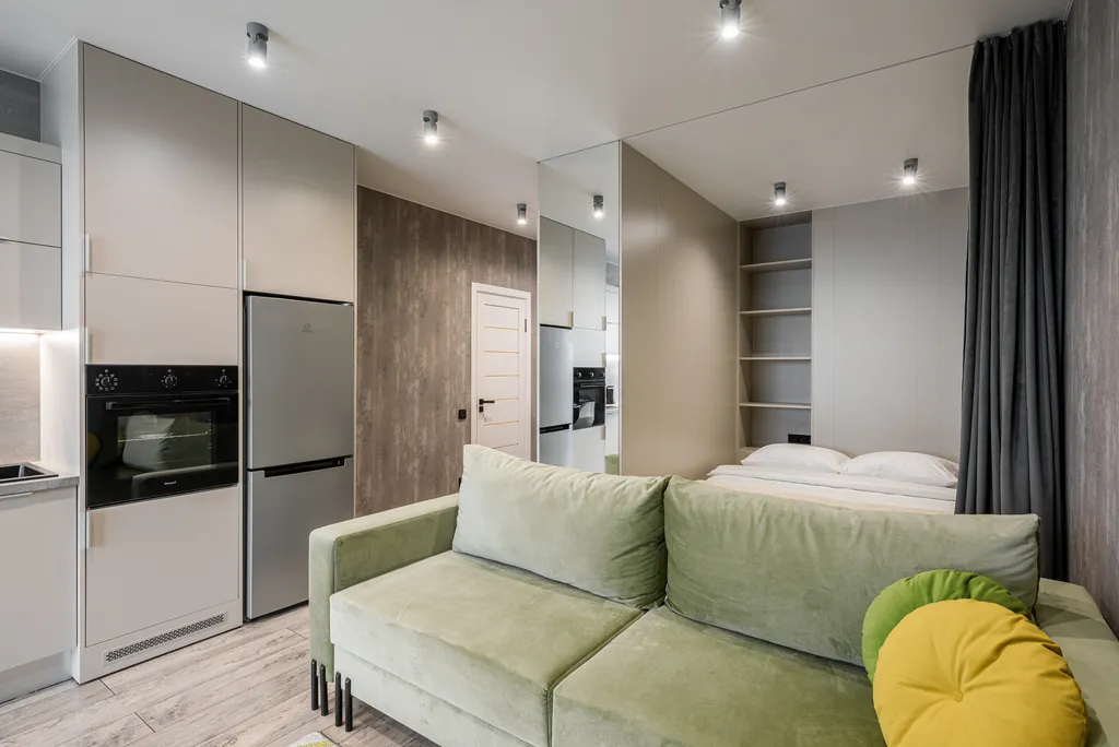 Квартира Шикарная студия с видом на парк Челюскинцев — Минск