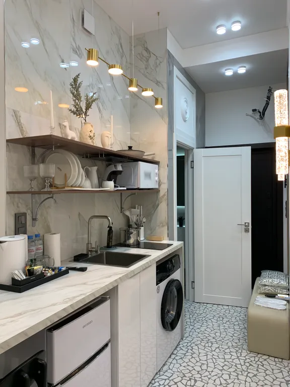 Бизнес-апартаменты CRYSTAL -парковка, кухня, стиральная машина СмартТВ