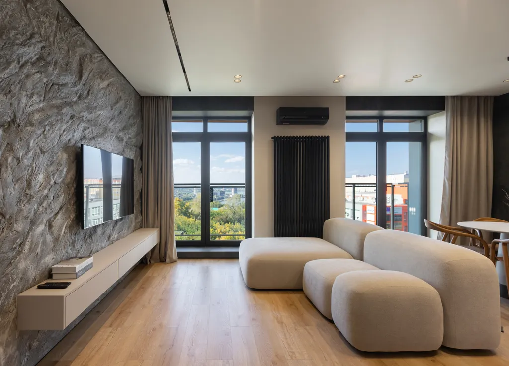 Апартаменты бизнес класса в центре города с красивым видом из окна