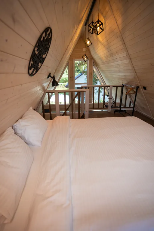 А-Фрейм Морской в новом уютном Глэмпинге в окружении гор. Море, пляж.