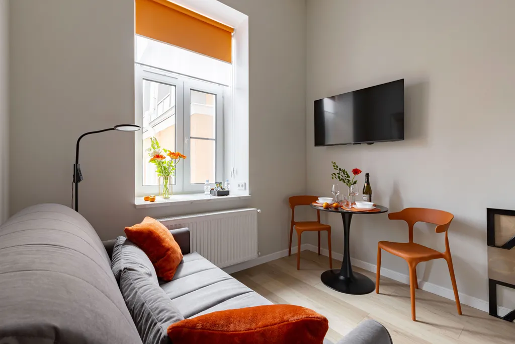 Квартира Квартира Новая дизайнерская студия Orange Room у Невского проспекта — Санкт-Петербург