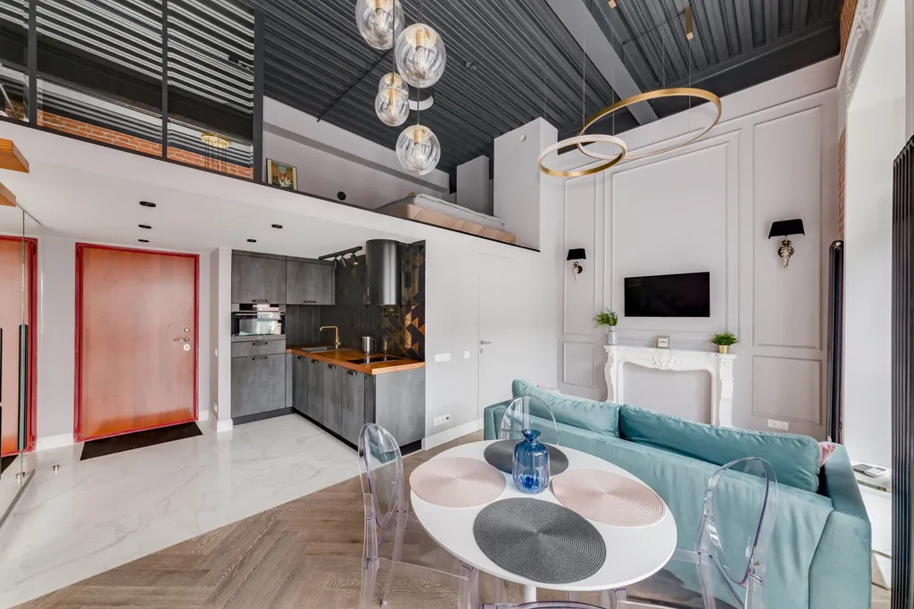 Квартира Квартира Двухэтажная студия в стиле лофт Смарт Хост — Москва