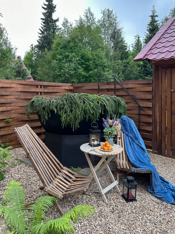 Коттедж Дача с дровяным камином, финской сауной, банным чаном фурако — Исаково