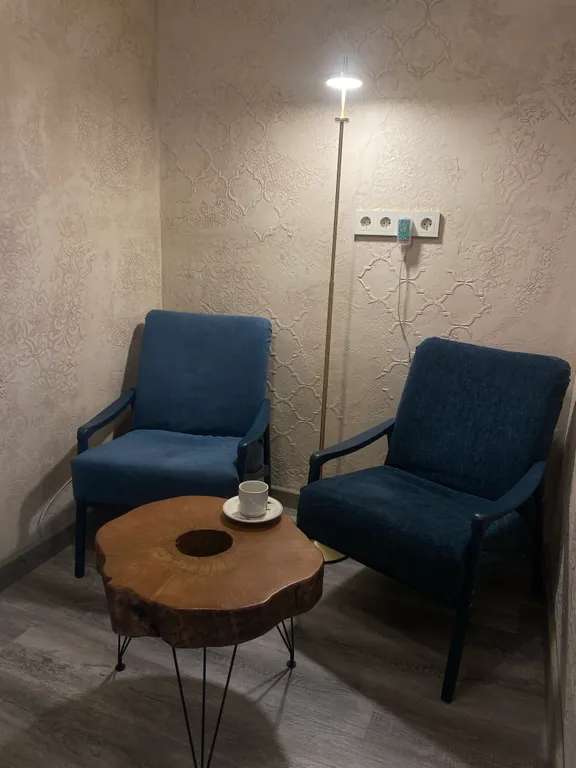 Уютная студия с дизайнерским ремонтом с видом на остров Петрова