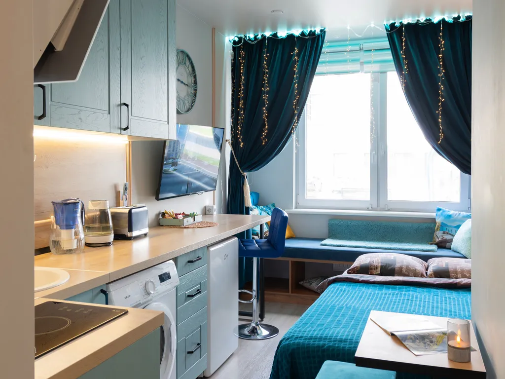 A-Studio с террасой на крыше и мангалом на берегу Туры