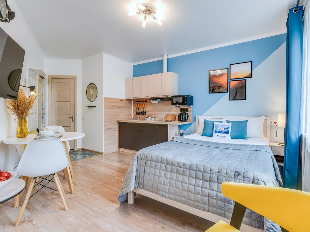 Новая студия, чистый подъезд, свежий ремонт, рядом аэропорт