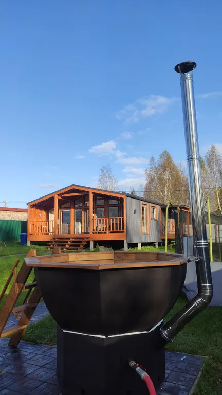 Дом с баней и чаном на участке 10 соток, Green island house