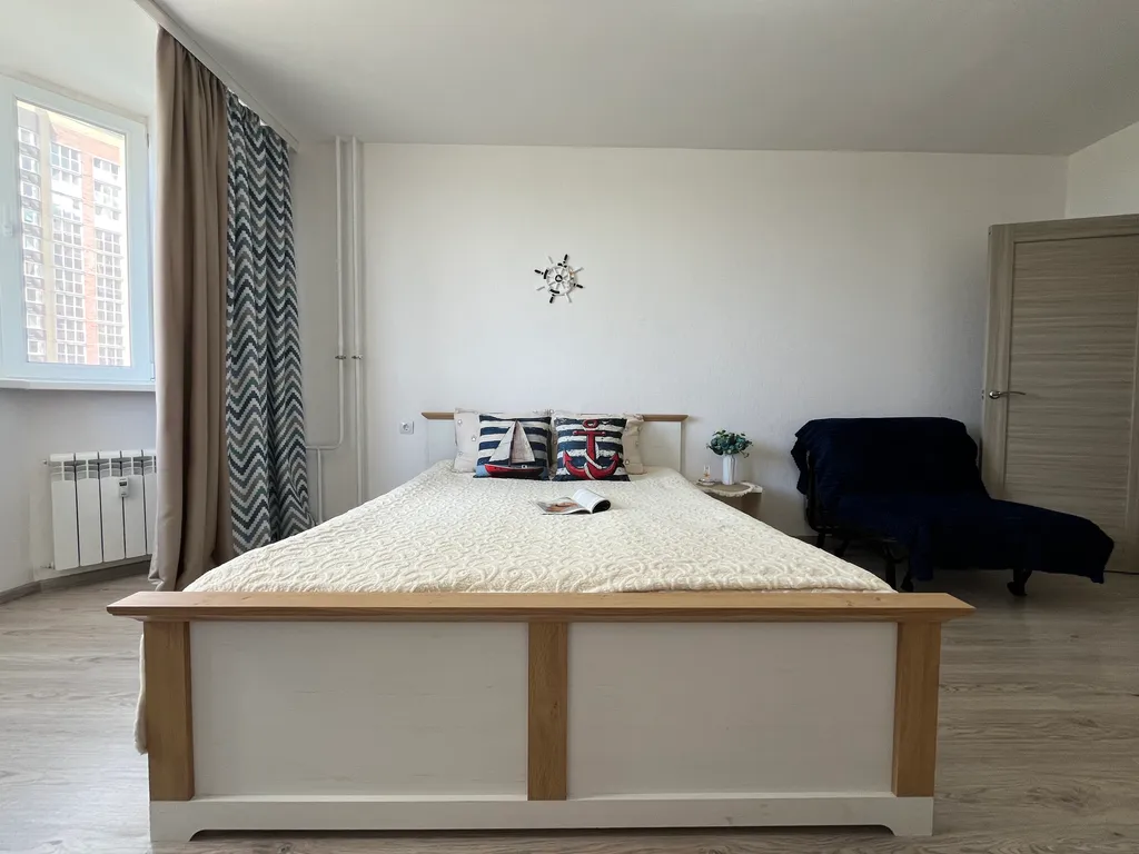 Светлая квартира с видом на закат в современном ЖК Геометрия