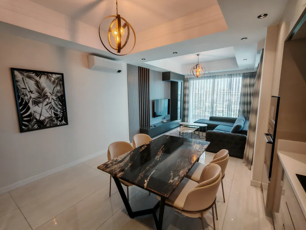 Квартира 1+1 в Azura World c видом на бассейн и аквапарком