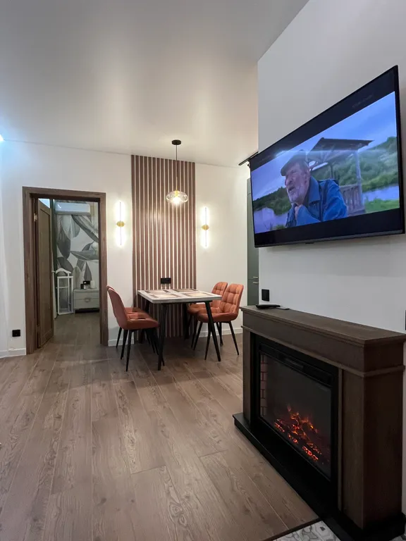 President lux с камином- однокомнатные апартаменты в центре города