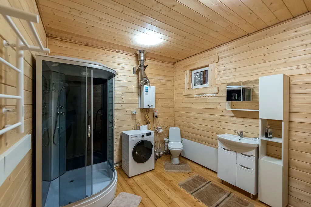 Коттедж Дом с камином, сауной и панорамными окнами — Стеклянный