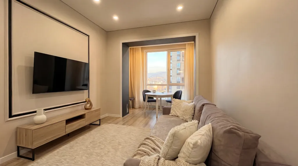 Просторные, стильные апартаменты с видом на горы