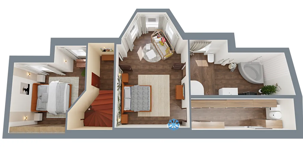 Квартира Шикарная двухуровневая квартира у Арбата — Москва