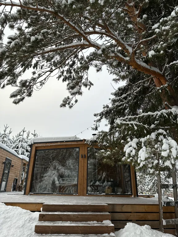 Дом в лесу с баней и чаном