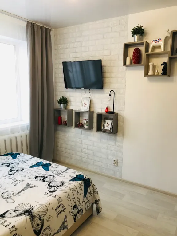 Уютная студия с видом на атмосферную телевышку