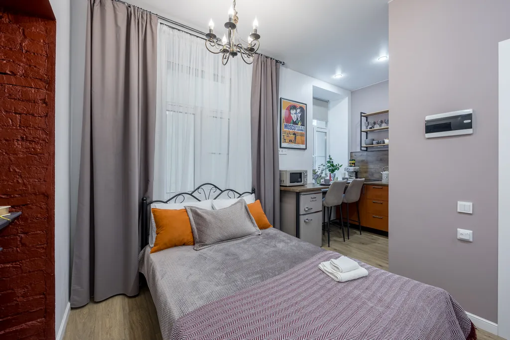 Квартира-студия, 20 м², 1 кровать