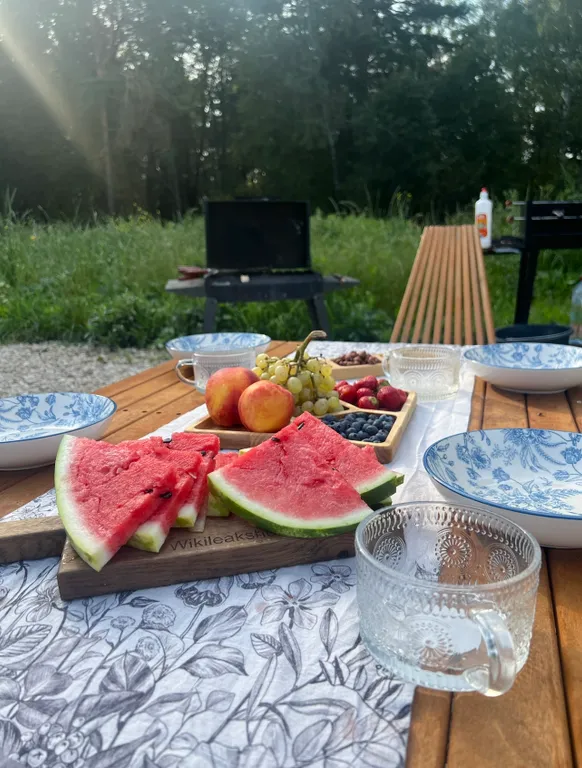 Современный дом с баней в лесу