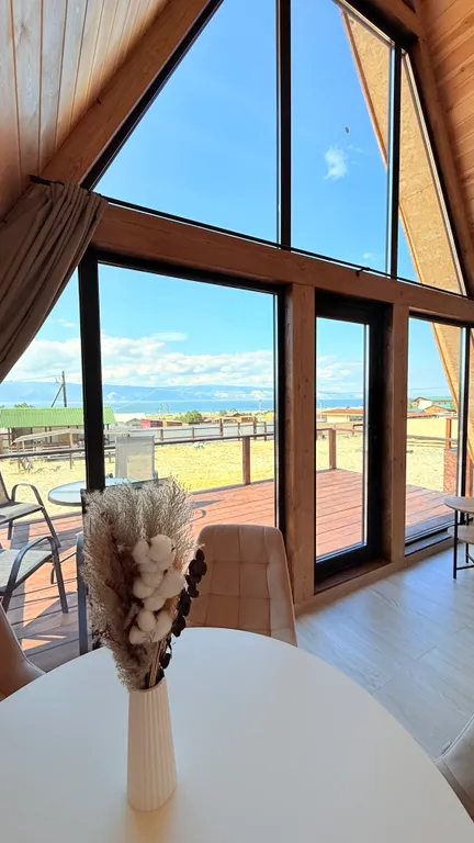 Дома А-фрейм на Ольхоне с видом на Байкал!