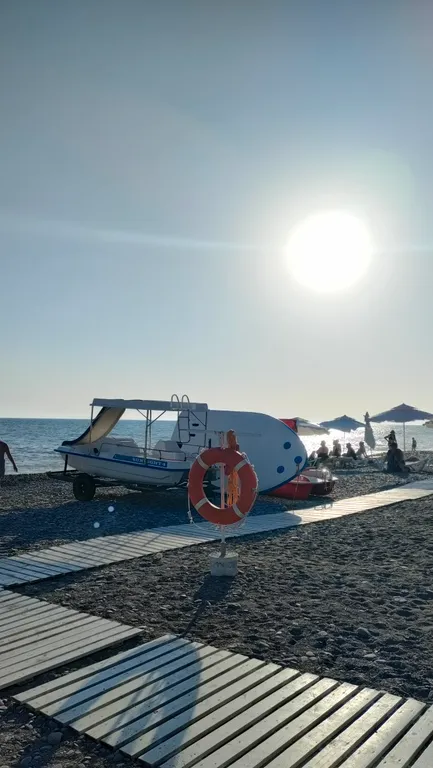 Квартира Квартира Уютная студия у моря — Беранда