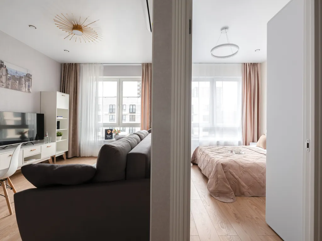 Квартира Новые дизайнерские апартаменты Tulip House с отдельной спальней — Москва