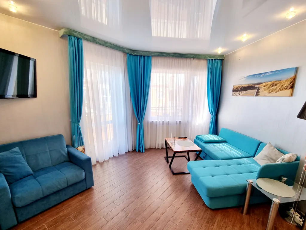 Квартира с большой террасой, видом на море, велосипедами и сапбордами — аренда посуточно в Пионерский