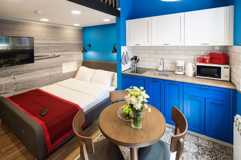 Апартаменты на 4 гостей с внутренним двориком