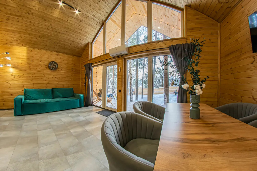 Дом с с чаном и сауной в сосновом лесу "Барн-хаус 2"