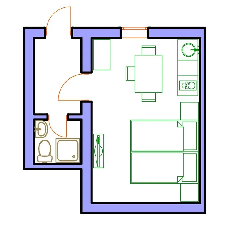 Квартира Апартамент двухместный номер 3 — аренда посуточно в Петрозаводск