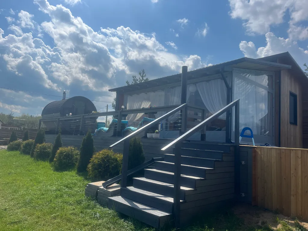 Бунгало Эко Premium из дерева с бассейном