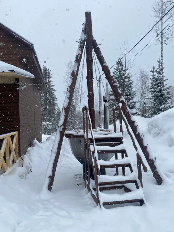Дом в лесу, сибирский банный чан
